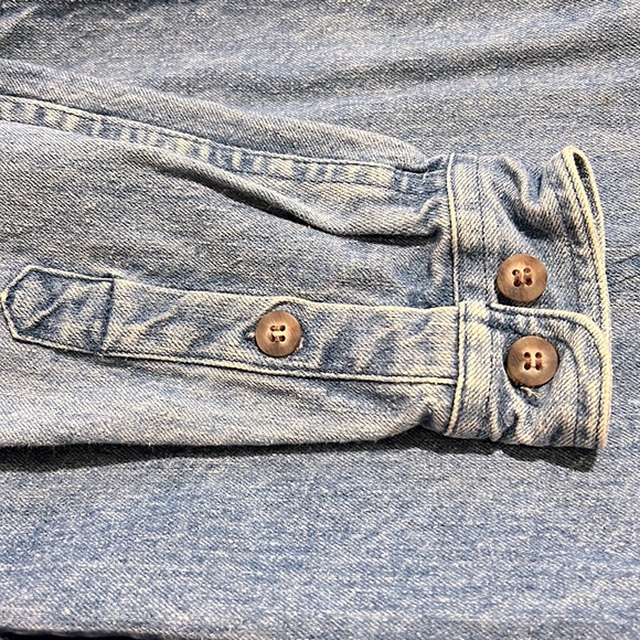 Vintage Banana Republic Denim Button Down Front Long Jacket/Dress - Picture 6 of 10
